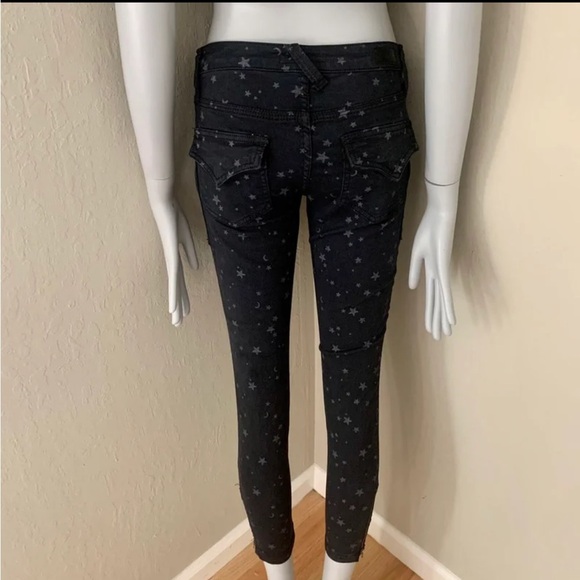 JOIE Park Skinny C Star Print Low-Rise Jeans Caviar Gray Size 25 - Picture 7 of 12